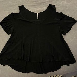 Free People black top with shoulder cut outs